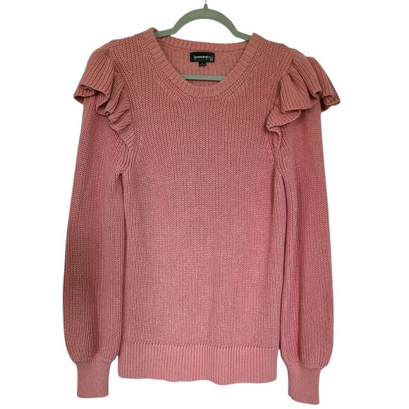 Summersalt The Flirty Ruffle Sleeve Sweater Relaxed Fit Size Small Pink - Picture 1 of 6